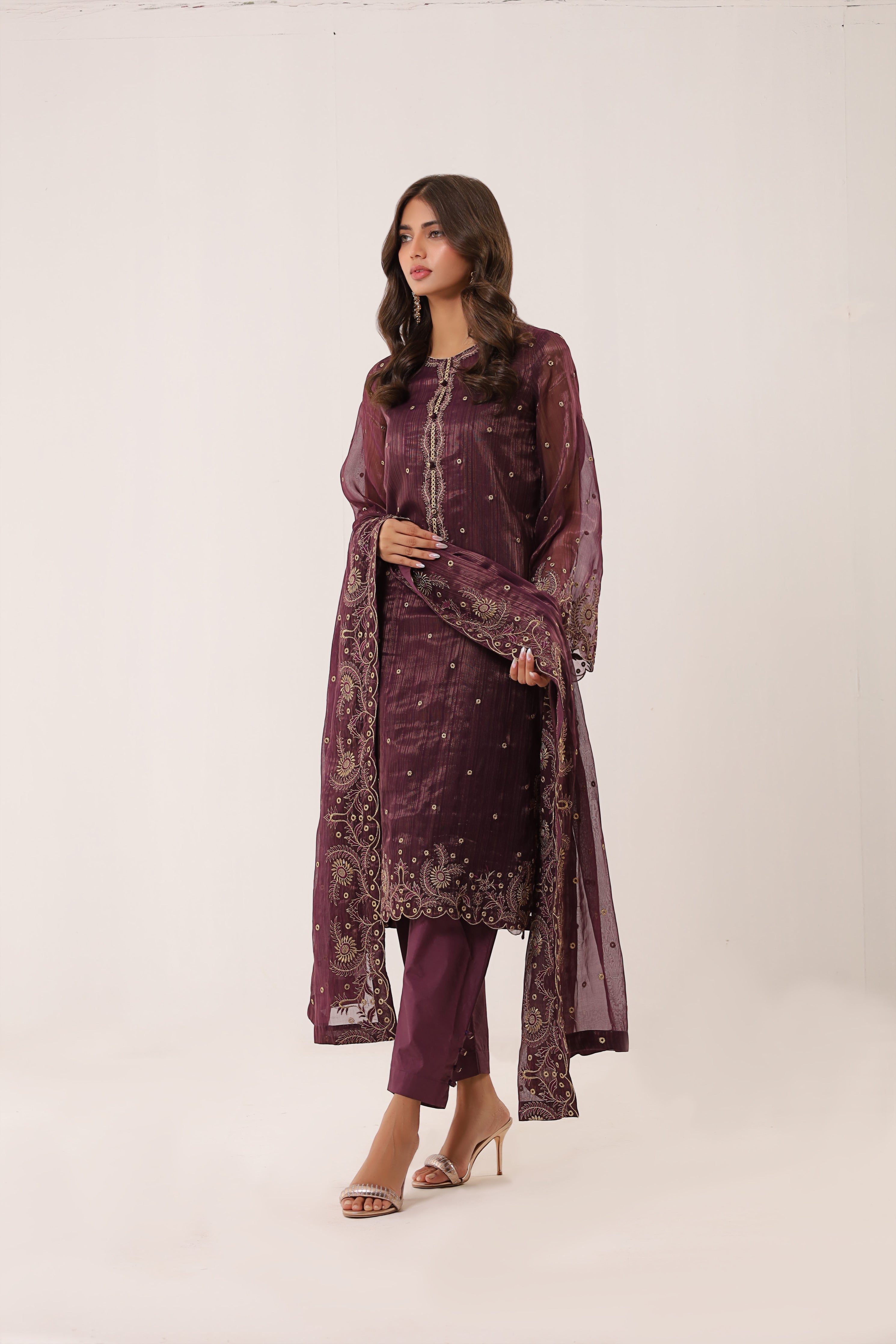 3 Piece Noor-e-Falak Embroidered Suit