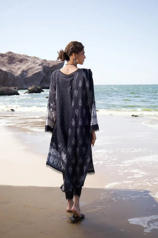 3 Piece Printed Lawn Black-KS-SS24-21